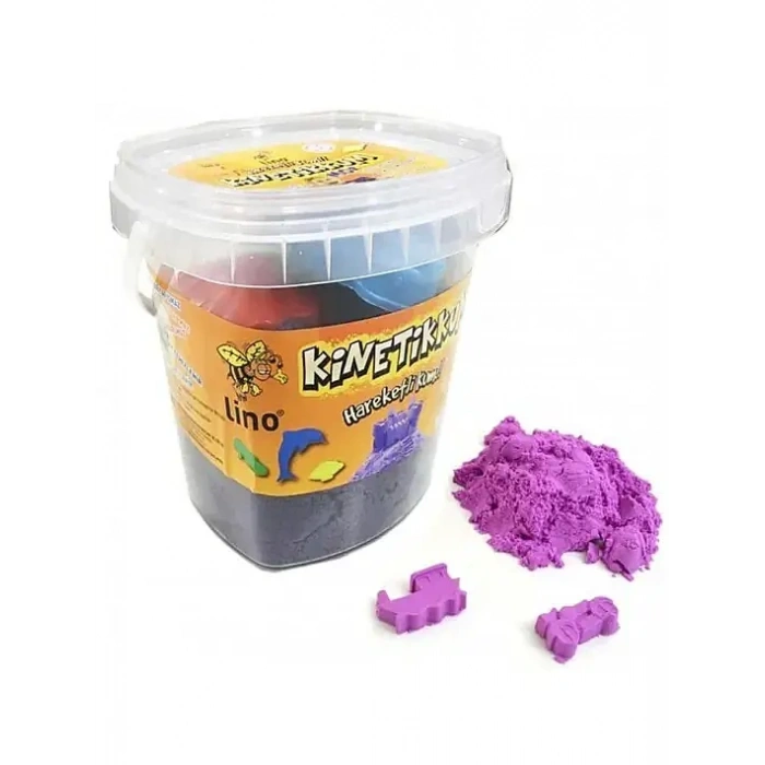Lino Kinetik Kum 500 gr Mor Kova + 3 Kalıp