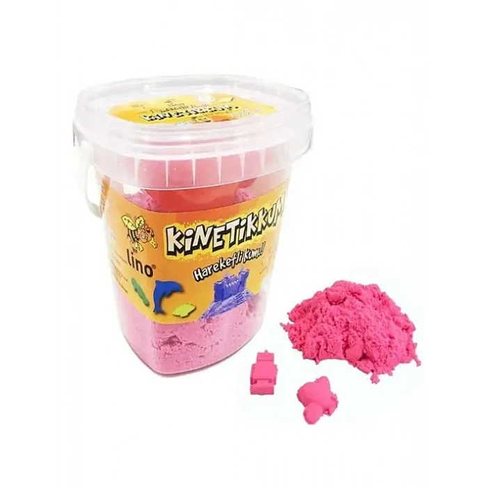 Lino Kinetik Kum 500 gr Pembe Kova + 3 Kalıp