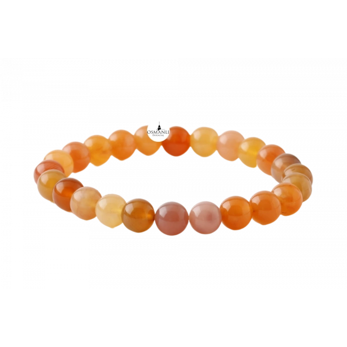 Madagaskar Akiği 8mm Doğal Taş Bileklik