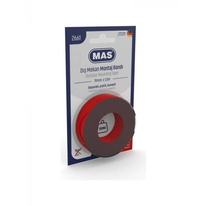 Mas 2661 Montaj Bandı Dış Mekan Güçlü 19Mmx1,5M