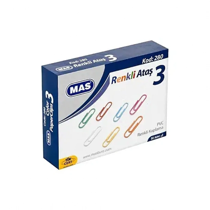 Mas 280 Renkli Ataş Pvc Kaplı 28 mm