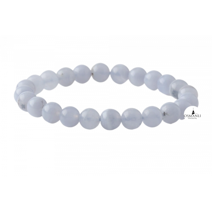 Mavi Akik 6mm Doğal Taş Bileklik