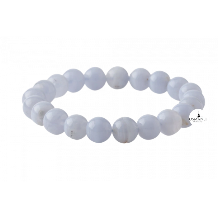 Mavi Akik 8mm Doğal Taş Bileklik