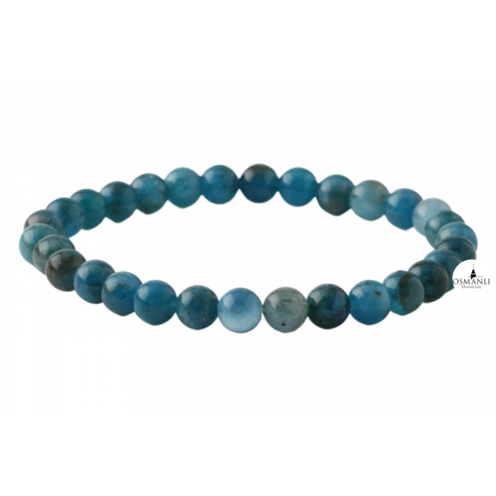 Mavi Apatit 6mm Doğal Taş Bileklik