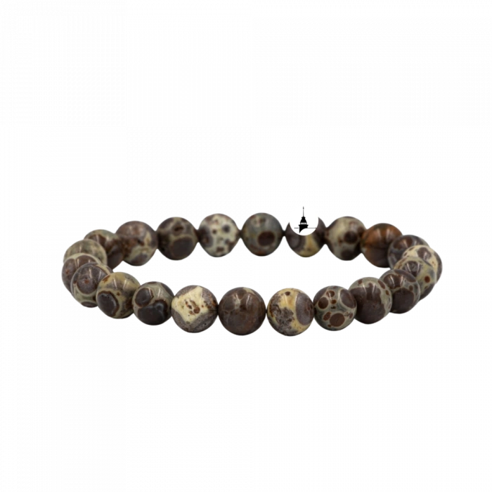 Meksika Jasper 6mm Merdiven Kapama Doğal Taş Bileklik