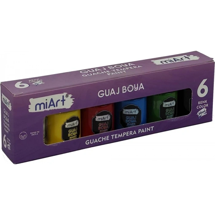 Miart Guaj Boya Tempera 30 ml 6 Lı