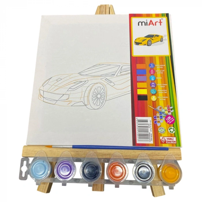 Miart Hobi Boyama Seti Araba 20x20 cm Şovalyeli