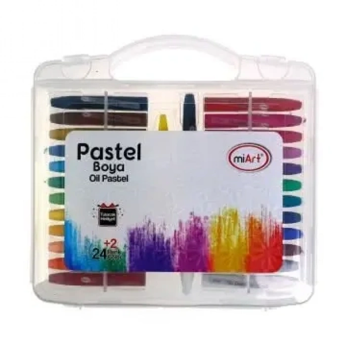 Miart Pastel Boya 24+2 Renk Çantalı