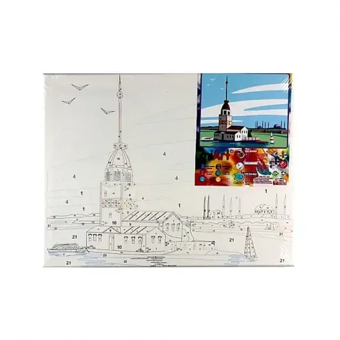 Miart Sayılarla Boyama Seti Kız Kulesi 30 x 40 cm