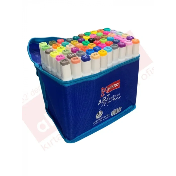 Mikro Art Çift Taraflı Marker Seti 60 Renk