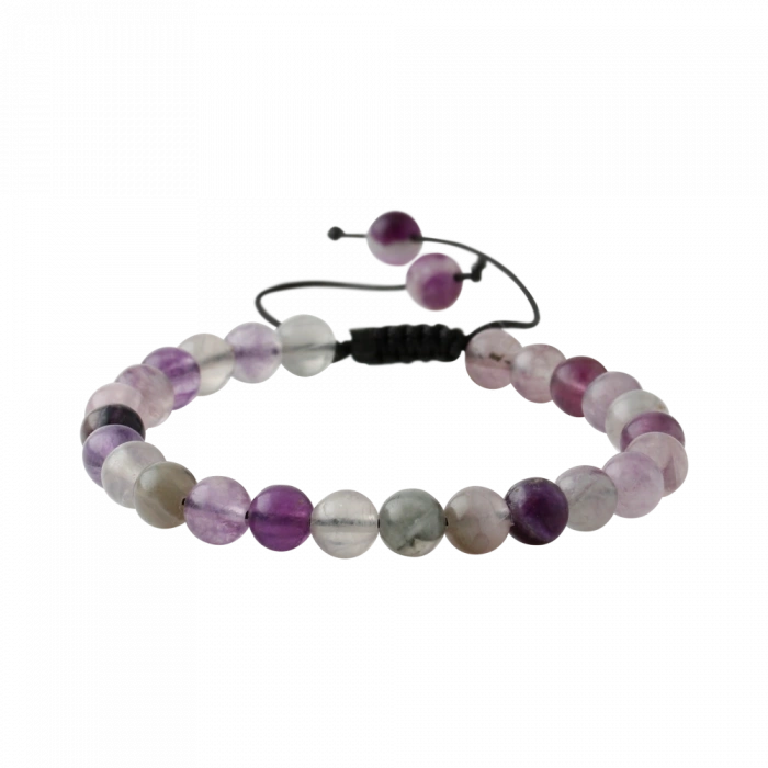 Mor Florit 8mm Doğal Taş Bileklik