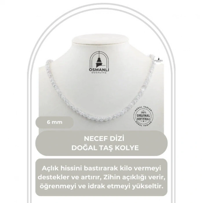 Necef 6 mm Dizi Doğal Taş Kolye