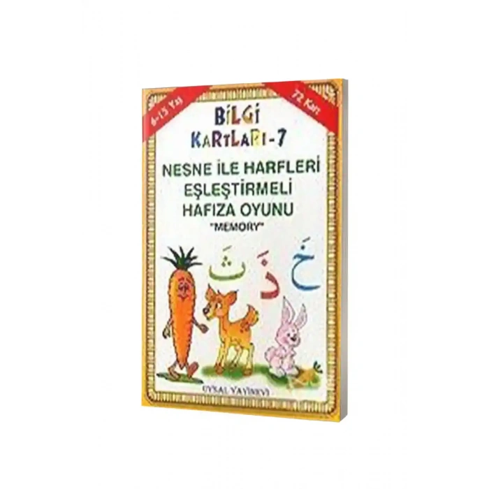Nesne İle Harfleri Eşleştirmeleri Hafıza Oyunu - Bilgi Kartları 7 - 6-15 Yaş