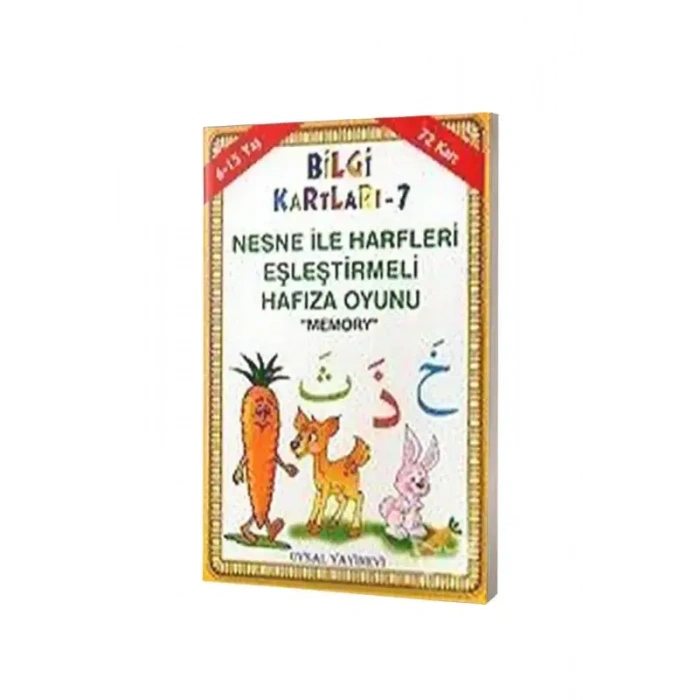 Nesne İle Harfleri Eşleştirmeleri Hafıza Oyunu - Bilgi Kartları 7 - 6-15 Yaş
