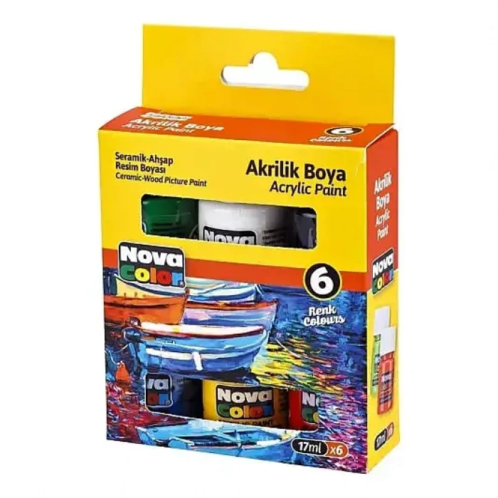 Nova Color Akrilik Boya 17 ml 6 Lı