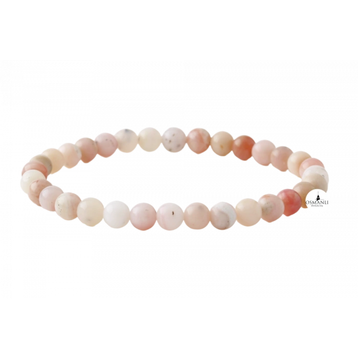 Opal Pembe 6mm Doğal Taş Bileklik