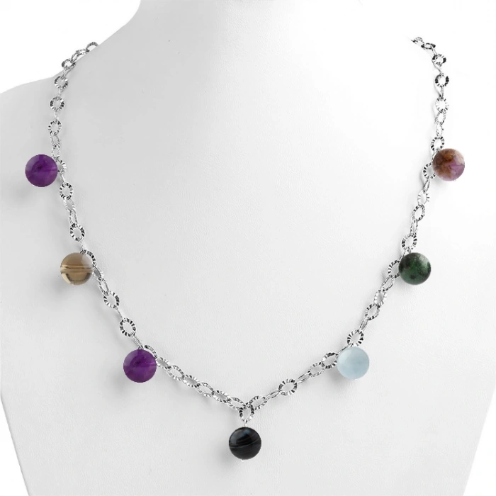 Özel Tasarım Gümüş Zincir Kolye:1732649832