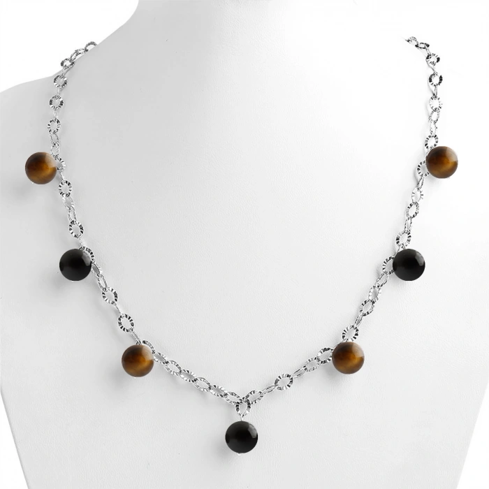 Özel Tasarım Gümüş Zincir Kolye:1733078650