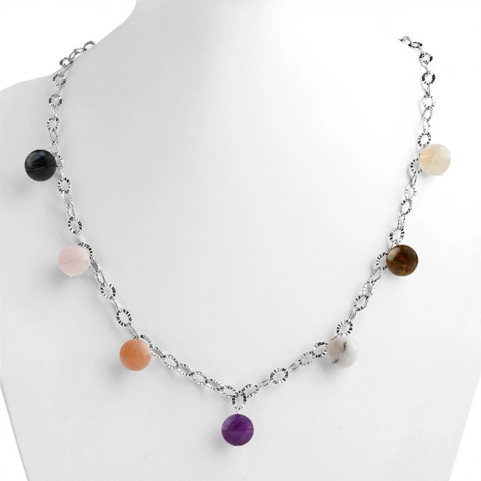 Özel Tasarım Gümüş Zincir Kolye:1735394986