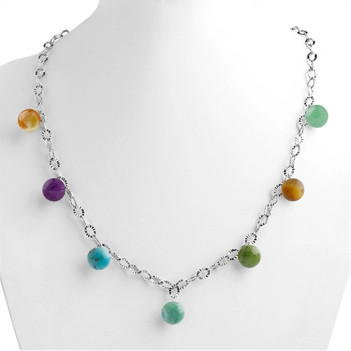 Özel Tasarım GÜMÜŞZİNCİR KOLYE:1737211622