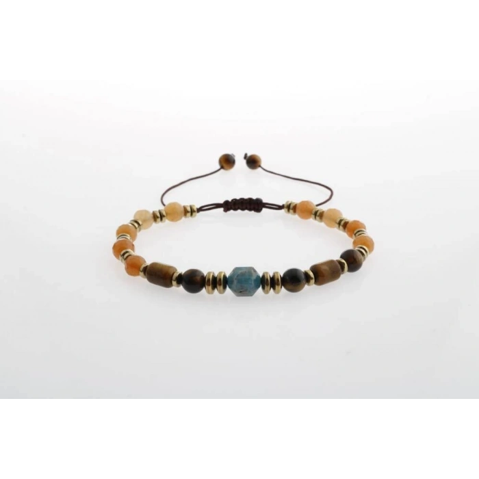 Patara Kaplangözü Aventurin Apatit Doğal Taş Bileklik