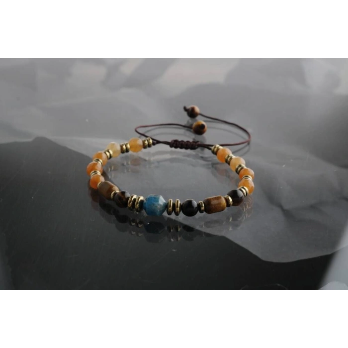 Patara Kaplangözü Aventurin Apatit Doğal Taş Bileklik