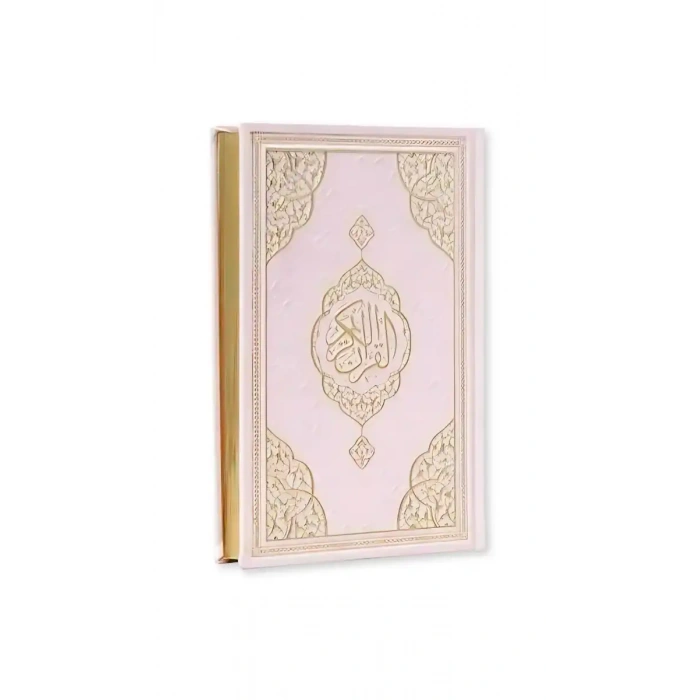 Pembe Hafız Boy Kuranı Kerim Kenar Yaldızlı Deri Cilt