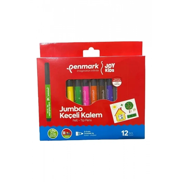 Penmark Yıkanabilir Süper Jumbo Keçeli Kalem 12 Li