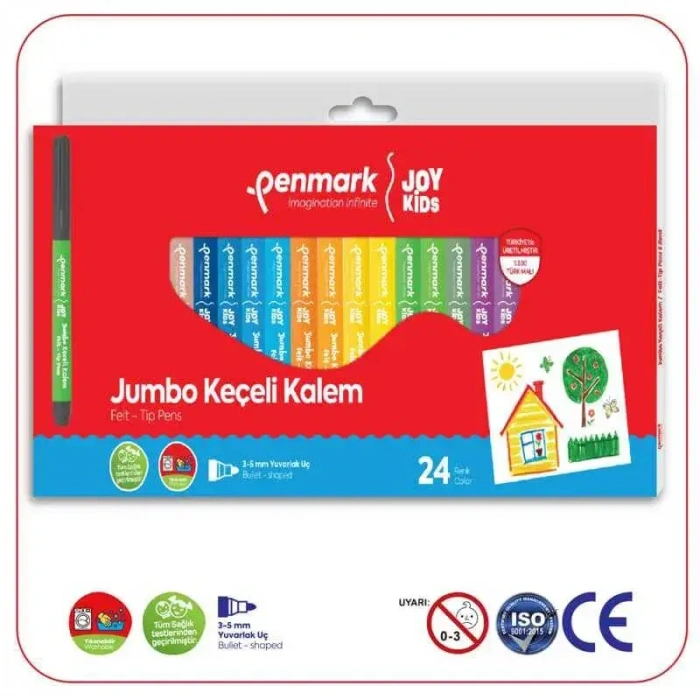 Penmark Yıkanabilir Süper Jumbo Keçeli Kalem 24 Lü