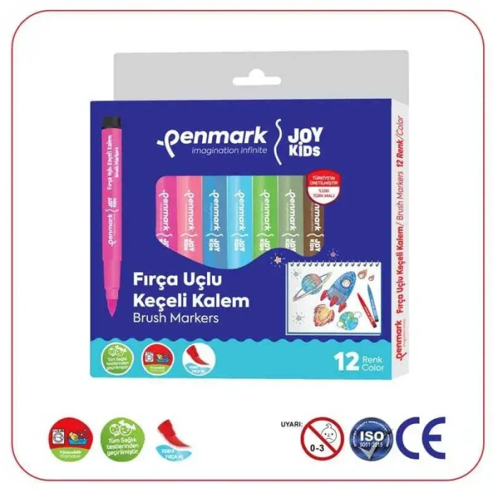 Penmark Yıkanabilir Süper Jumbo Keçeli Kalem Brush Uç 12 Li