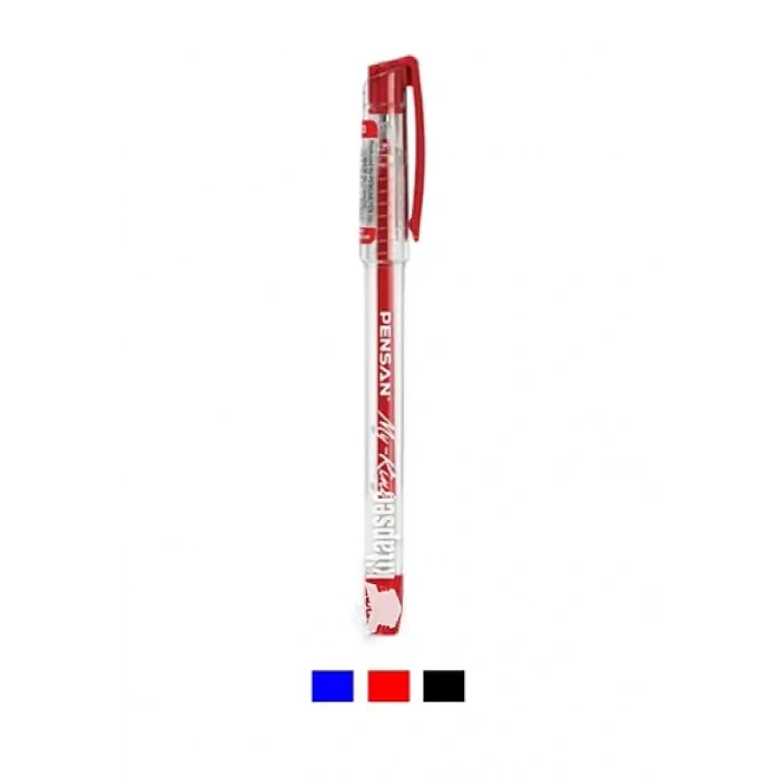 Pensan My-King Jel Metal Klips Kalem 0.5 mm Kırmızı