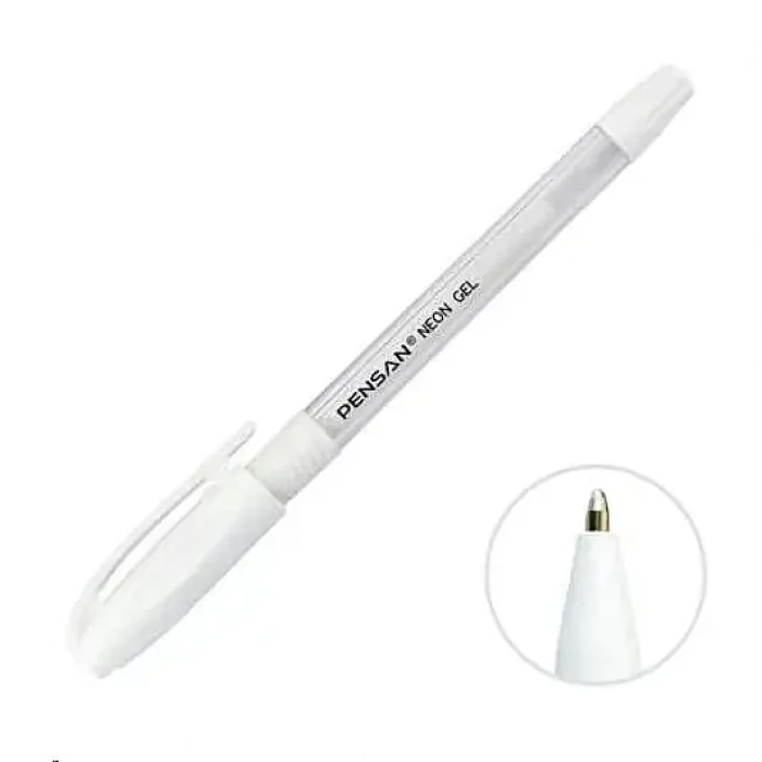 Pensan Neon Jel Kalem 1 mm Beyaz