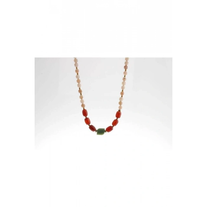 Peru, Akik Güneş Taşı Doğal Taş Kolye