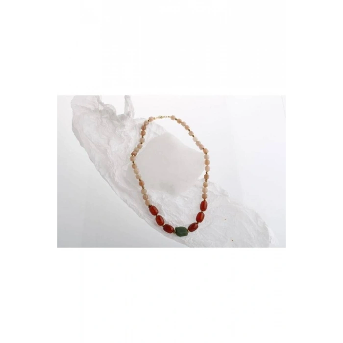 Peru, Akik Güneş Taşı Doğal Taş Kolye