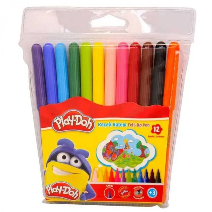 Play-Doh Keçeli Kalem Pvc 2Mm 12 Renk