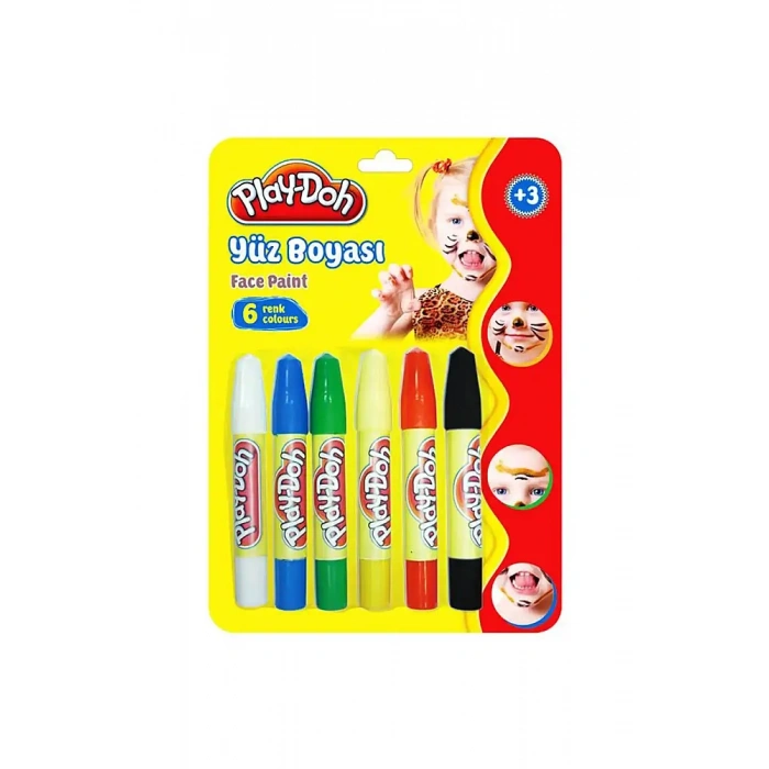 Play-Doh Yüz Boyası 6 Renk