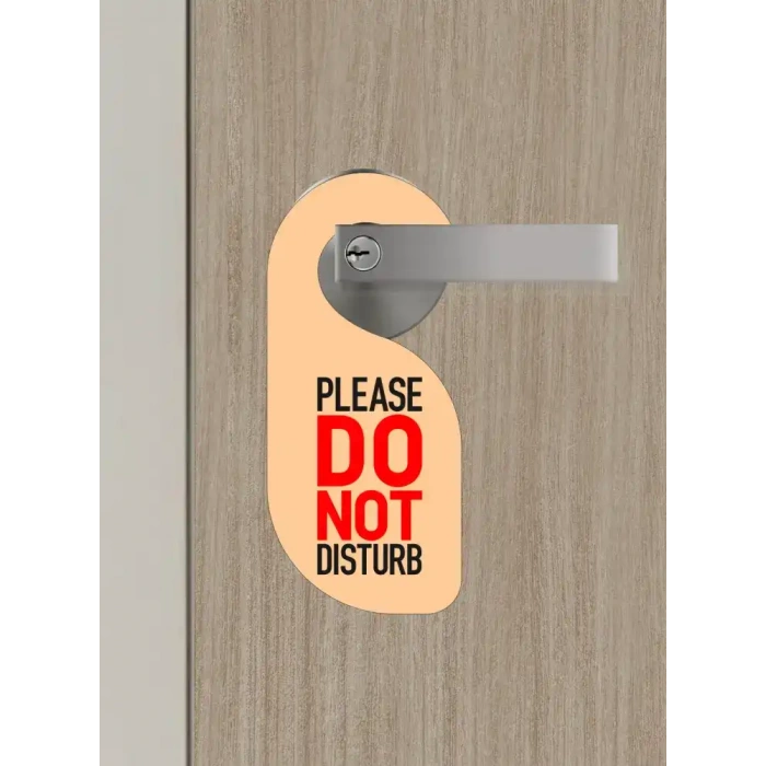 Please Do Not Disturb, Lütfen Rahatsız Etmeyin Kapı Askısı Kapı Uyarı Levhası