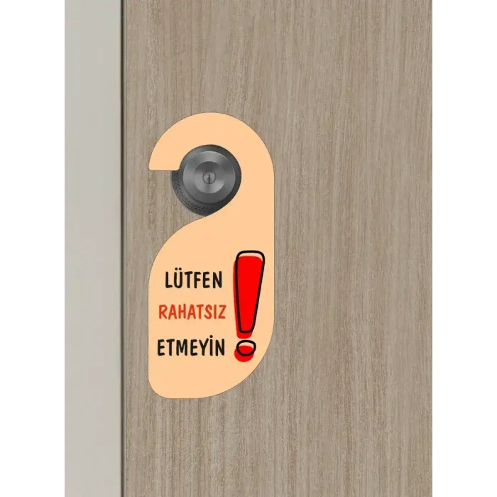Please Do Not Disturb, Lütfen Rahatsız Etmeyin Kapı Askısı Kapı Uyarı Levhası