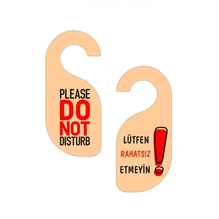 Please Do Not Disturb, Lütfen Rahatsız Etmeyin Kapı Askısı Kapı Uyarı Levhası