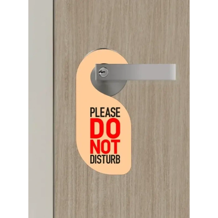 Please Do Not Disturb, Lütfen Rahatsız Etmeyin Kapı Askısı Kapı Uyarı Levhası