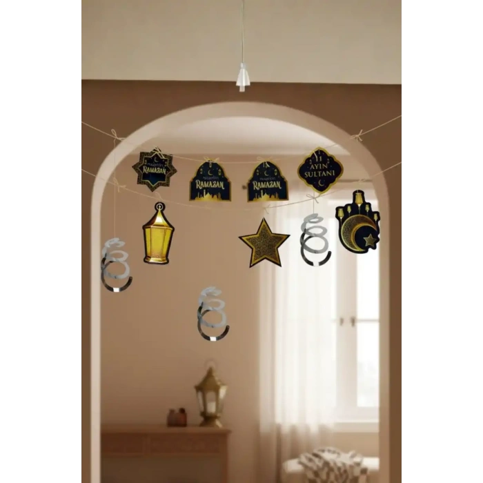 Ramazan-ı Şerif Çift Taraflı Sarkıt Süs 6 Lı