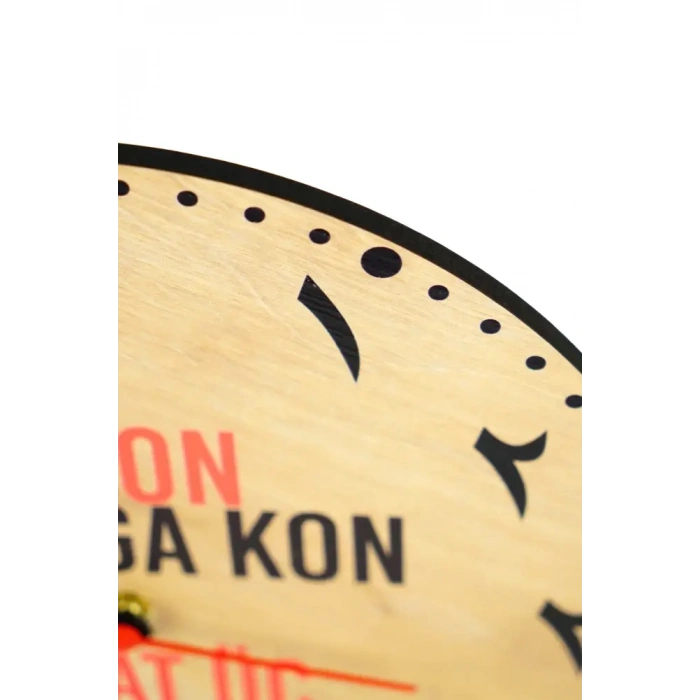 Arapça Saat On Yatağa Kon Saat 30x30 cm