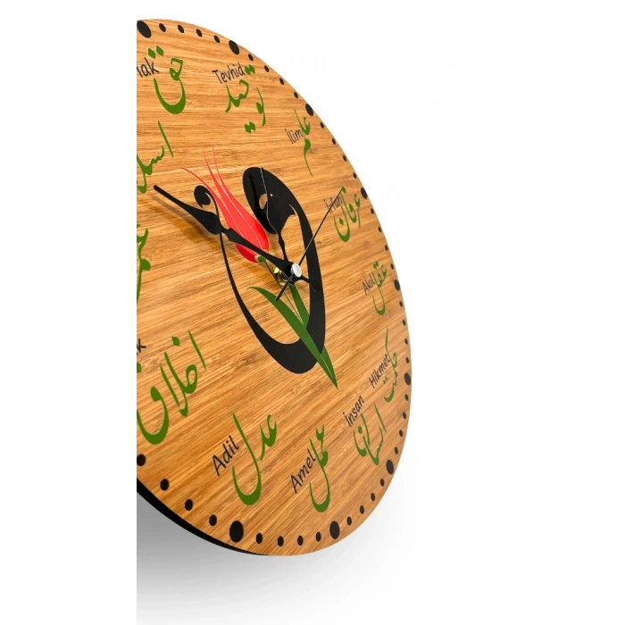 Renkli Osmanlıca Saat 30x30Cm