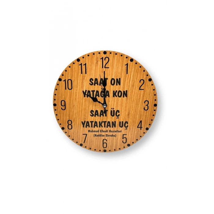 Renkli Türkçe Saat On Yatağa Kon Saat 30x30Cm
