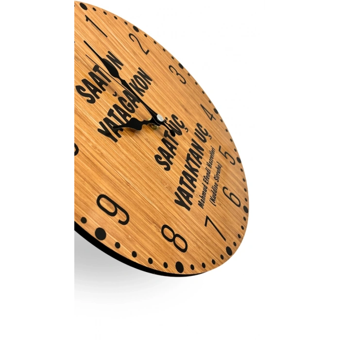 Renkli Türkçe Saat On Yatağa Kon Saat 30x30Cm