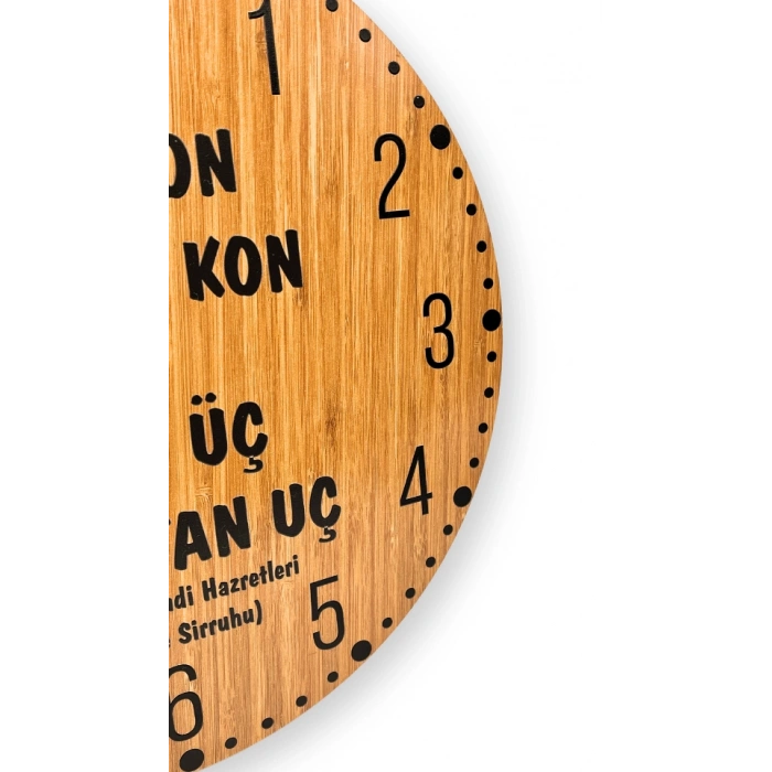 Renkli Türkçe Saat On Yatağa Kon Saat 30x30Cm