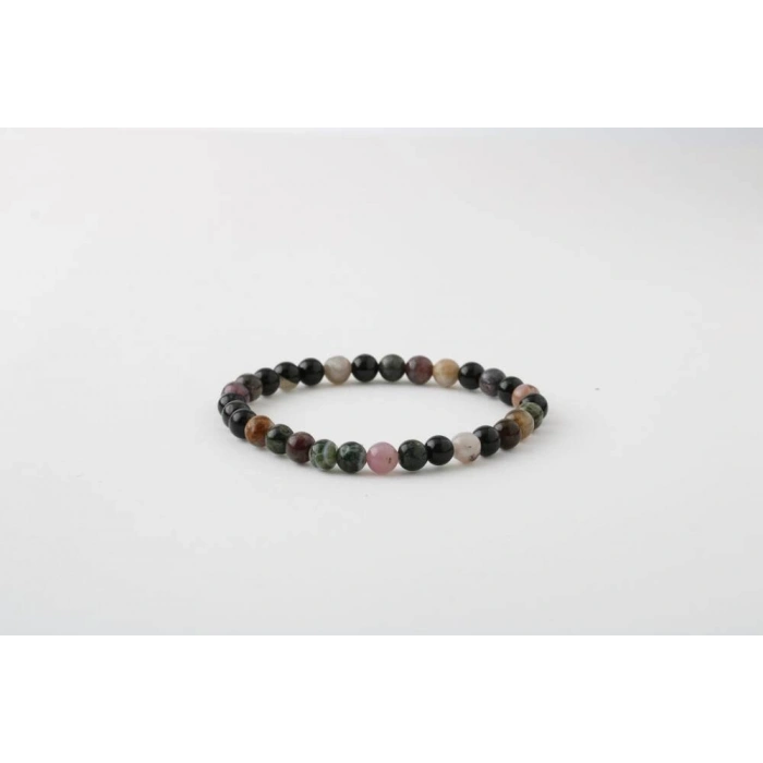 Renkli Turmalin 6mm Doğal Taş Bileklik