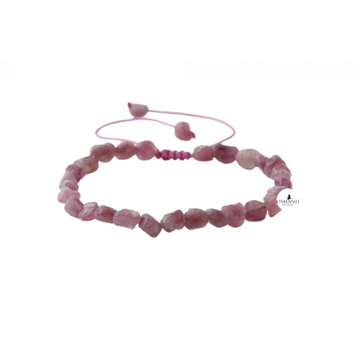 Renkli Turmalin Natürel Kesim Doğal Taş Bileklik