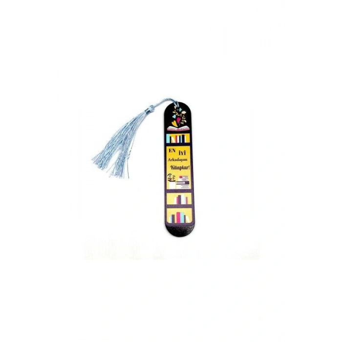 Resimli Püsküllü Kitap Ayraç - En İyi Arkadaşım