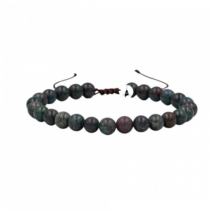 Ruby Kiyanit 6mm Merdiven Kapama Doğal Taş Bileklik